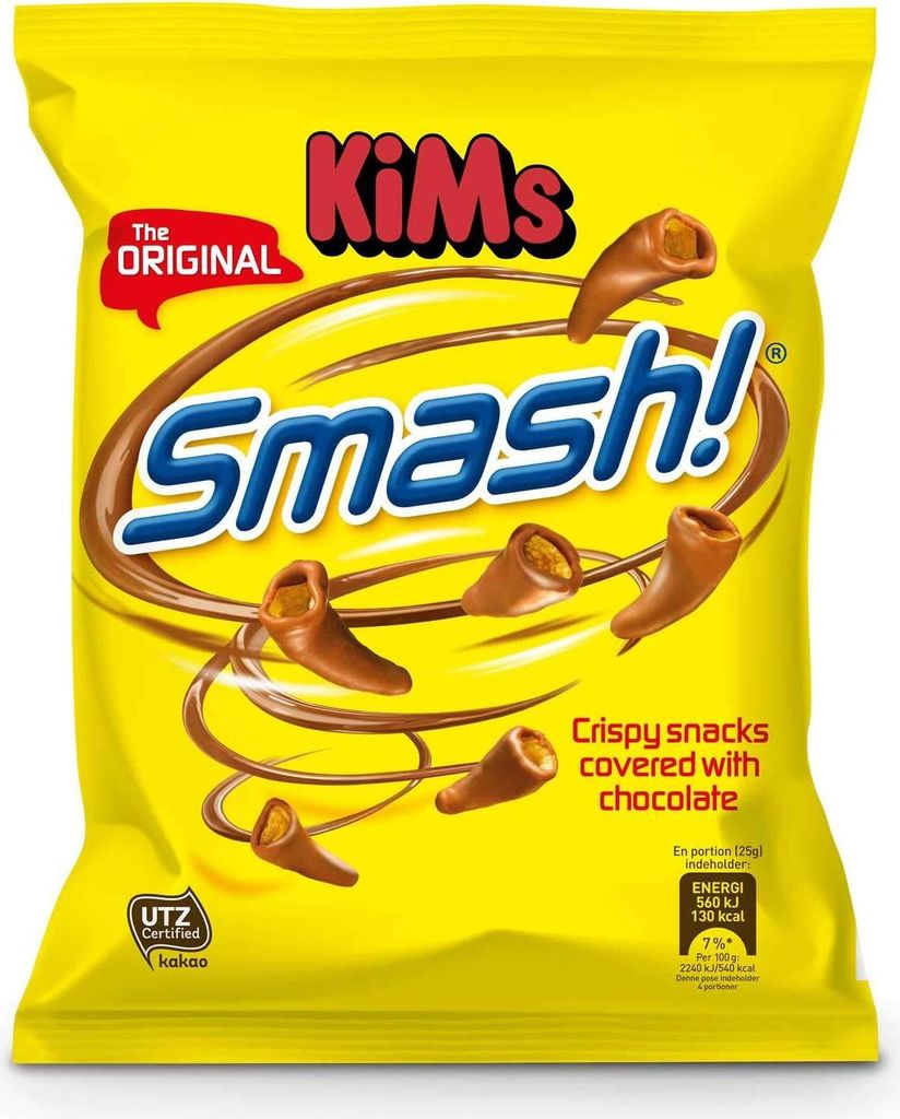 KiMs Smash Chips mit Schokolade 100g