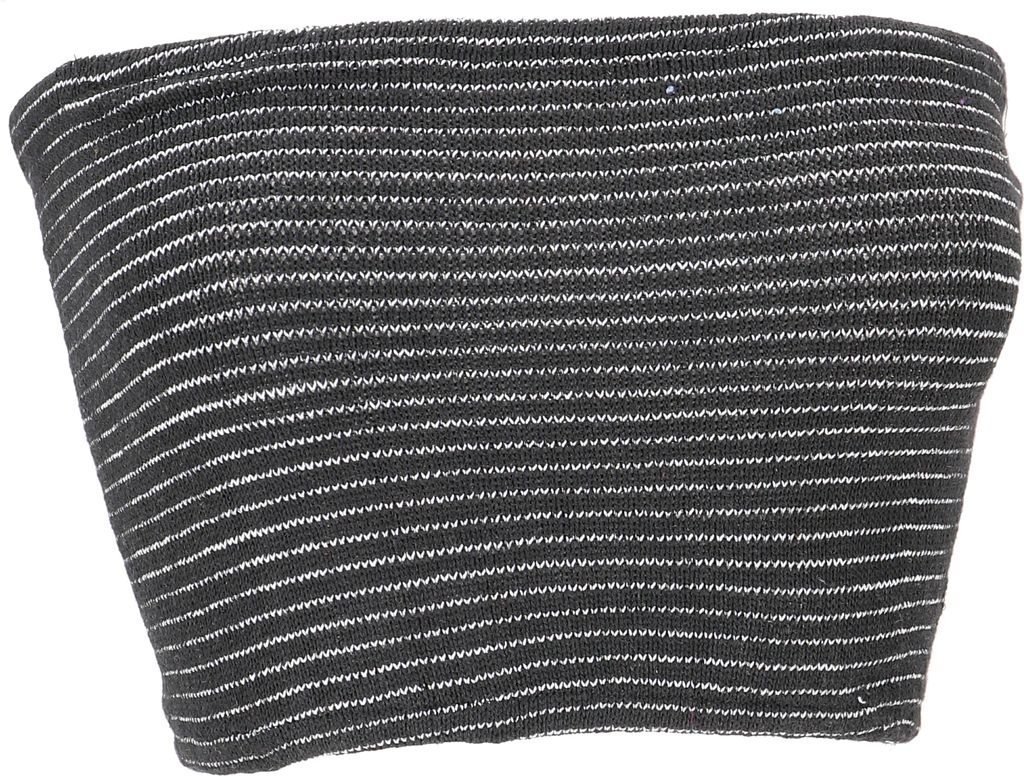 Tube Top, Trägerloses Schlauchtop, Bra Bandeau Top - Schwarz/weiß, Damen, Baumwolle, Tops & T-Shirts