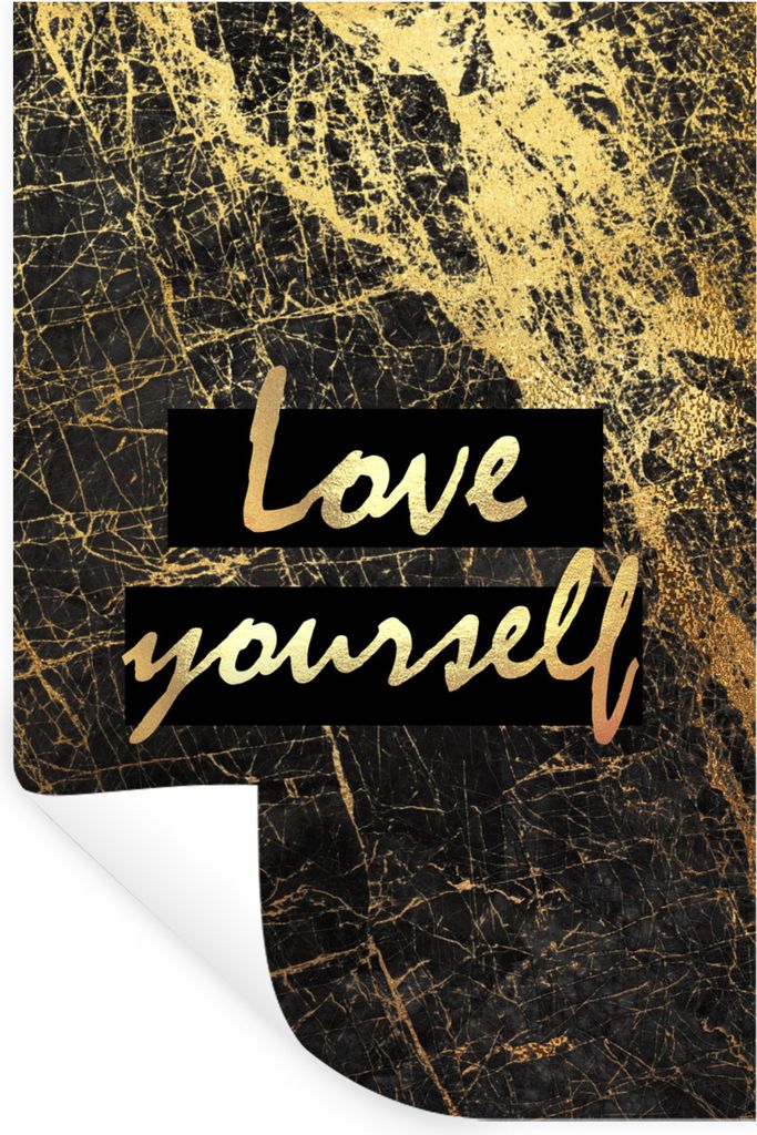 MuchoWow Wandtattoo Wandsticker Wandaufkleber Zitat - Selbstvertrauen - Murmel 20x30 cm Selbstklebend und Repositionierbar - Sticker - Dekorfolie