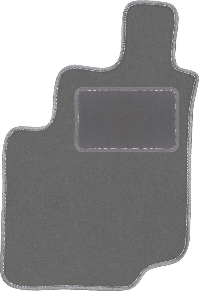Fahrerfußmatte Velours graphit passend für SsangYong Musso (1993-2005, SUV) – mit Befestigungen – passgenau