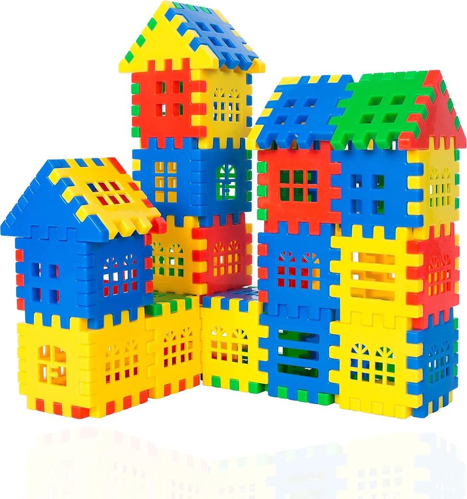 Ineinander greifende Bausteine Spielzeug für Kinder Kleinkinder Bausteine Lernspielzeug Set 155PCS
