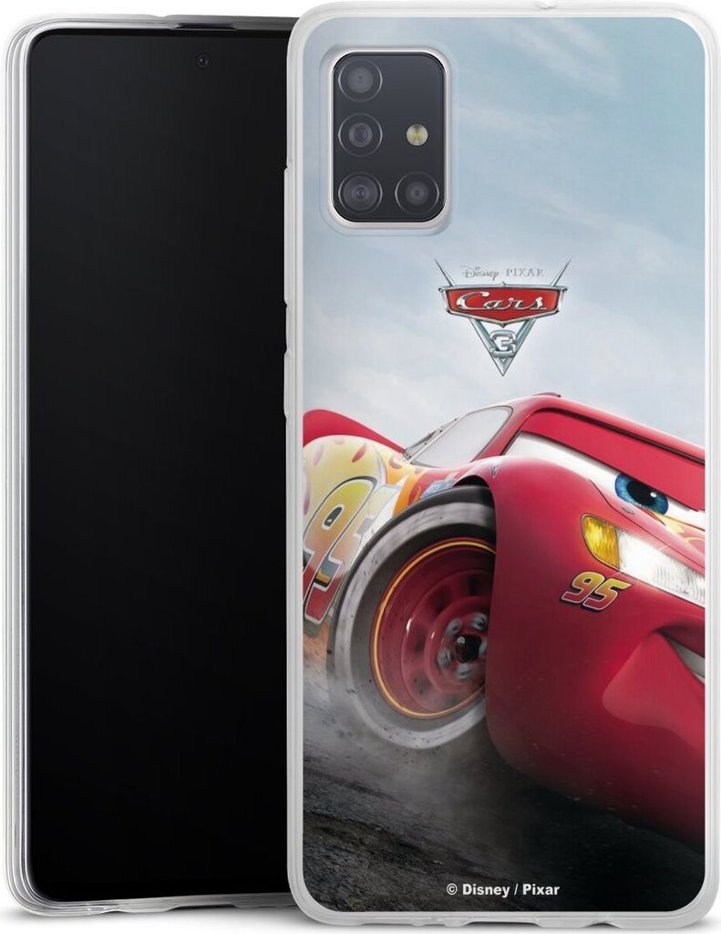 DeinDesign Slim Hülle für Samsung Galaxy A51 Silikon Case Ultra Dünn Handyhülle Cars Lightning Mcqueen 95 Offizielles Lizenzprodukt