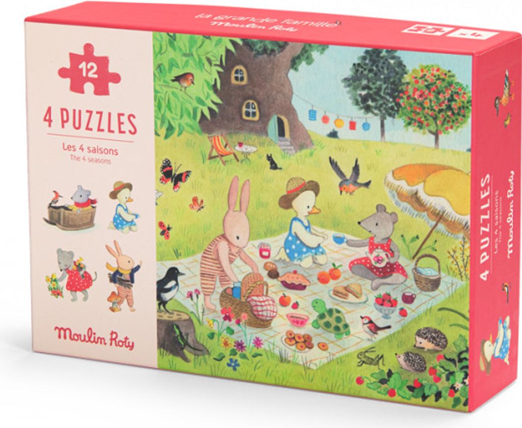 4 Puzzles Jahreszeiten, Moulin Roty