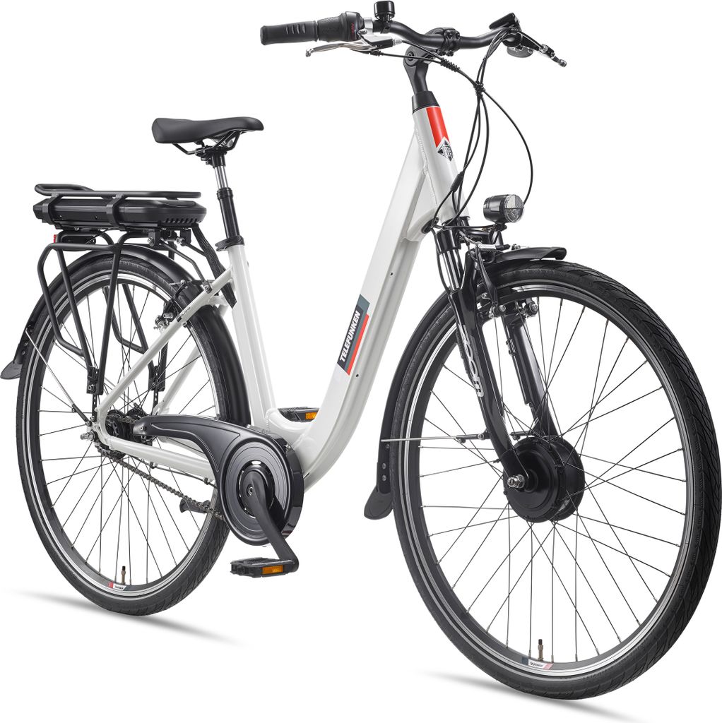 Telefunken City E-Bike | Elektrofahrrad 28 Zoll | 7-Gang Nabenschaltung | Frontmotor 250 W | 468 Wh Akku | EBike Pedelec