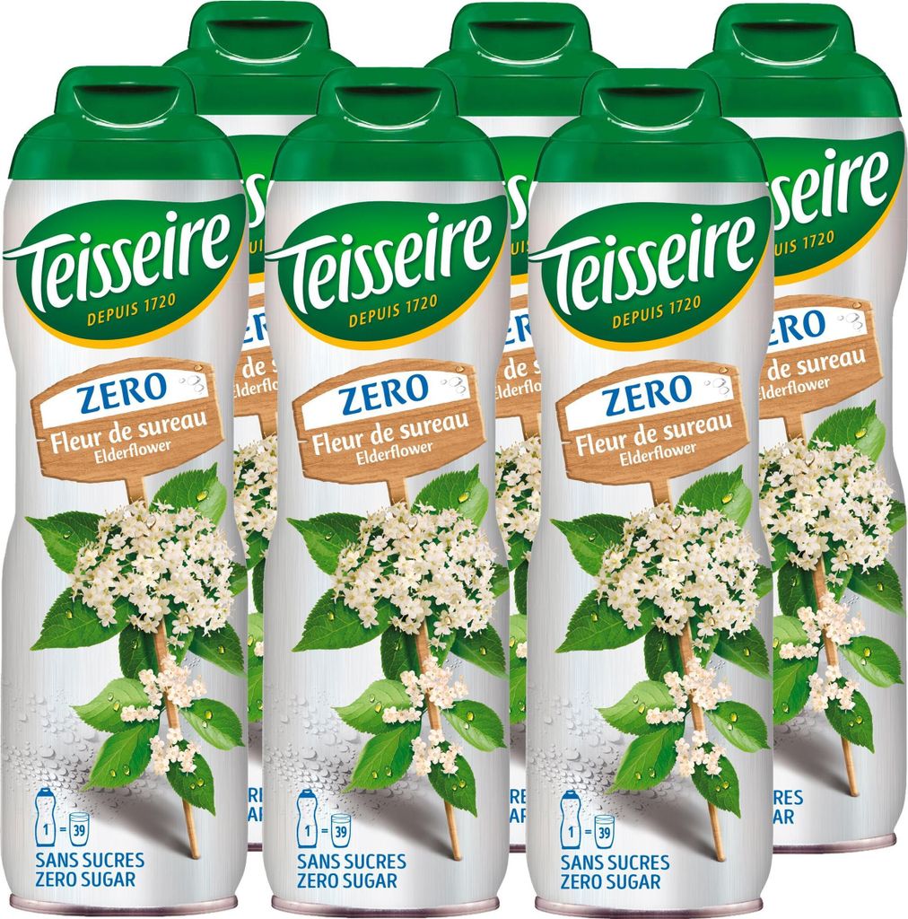 Teisseire Sirup Holunderblüte zero Zucker 600ml - Cocktails Produktbild 