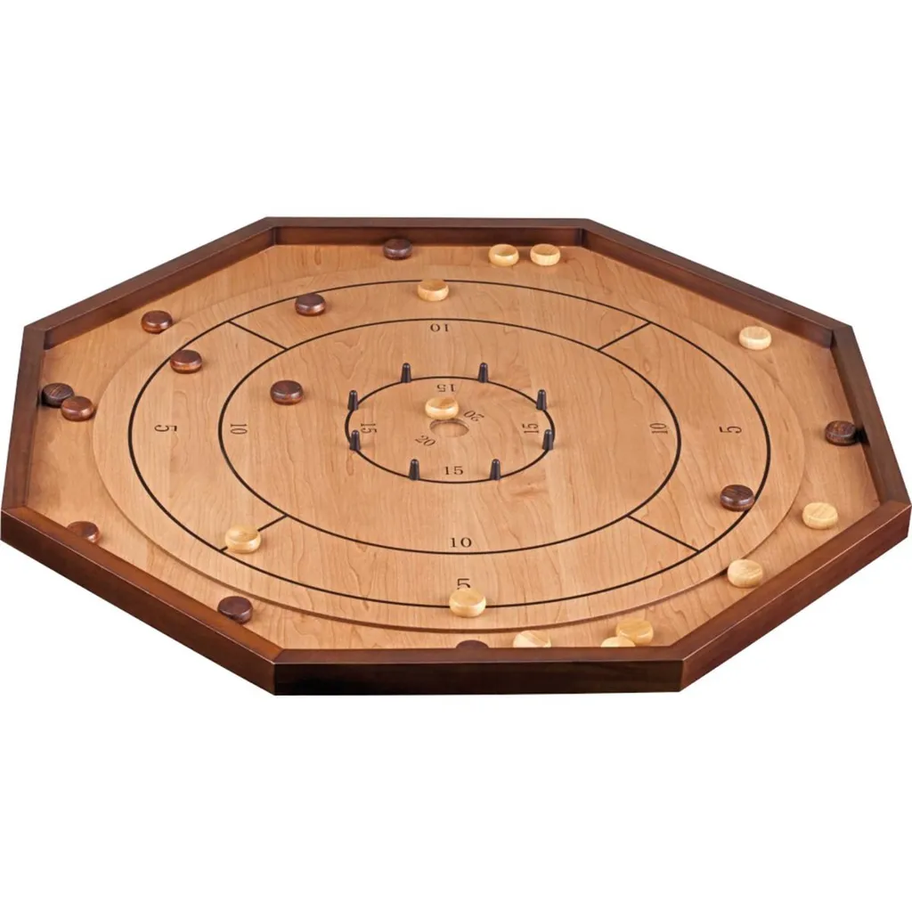 Jeu de Crokinole en bois Philos : Plateau d'adresse pour 2 à 4 joueurs