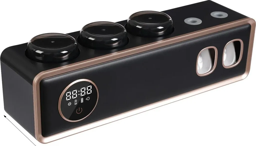 Portaspazzolino, sterilizzazione UV, doppia alimentazione, nero