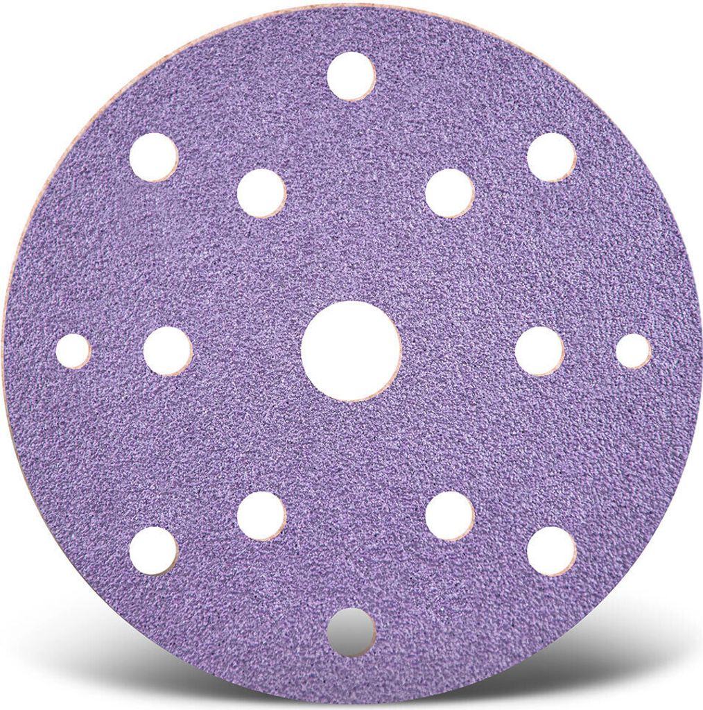MENZER Purple HD Klett-Schleifscheiben, 150 mm, 15-Loch, f. Exzenterschleifer, Keramik-Mix (50 Stk.) K400