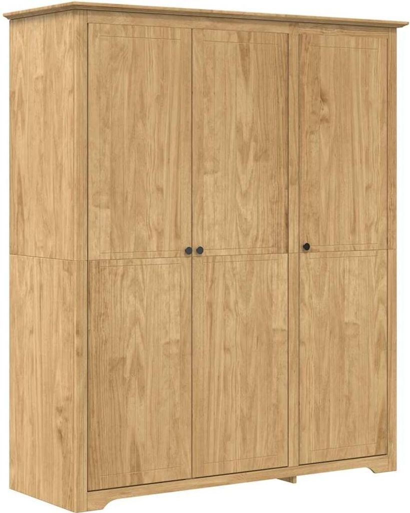 vidaXL Kleiderschrank mit Speicher BODO Honigbraun 146 x 53,5 x 173 cm