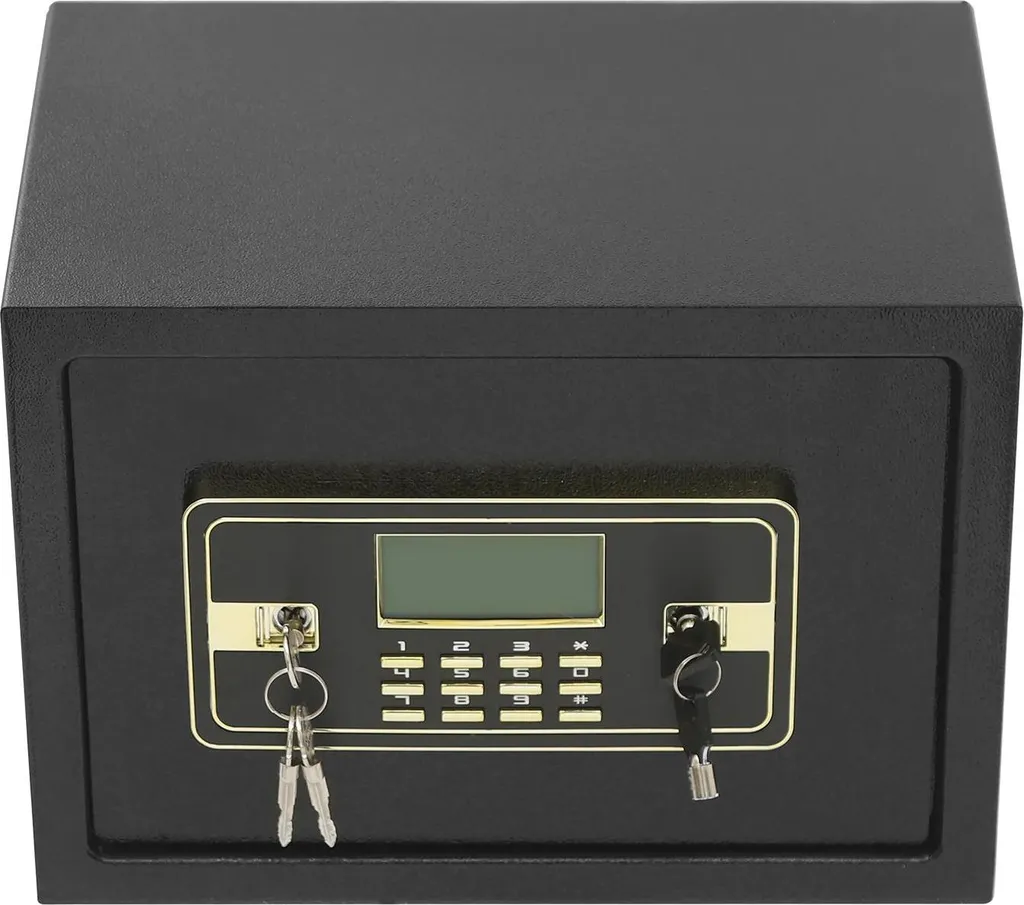 Coffre-fort haute sécurité noir 16L avec tablette intérieure modulable
