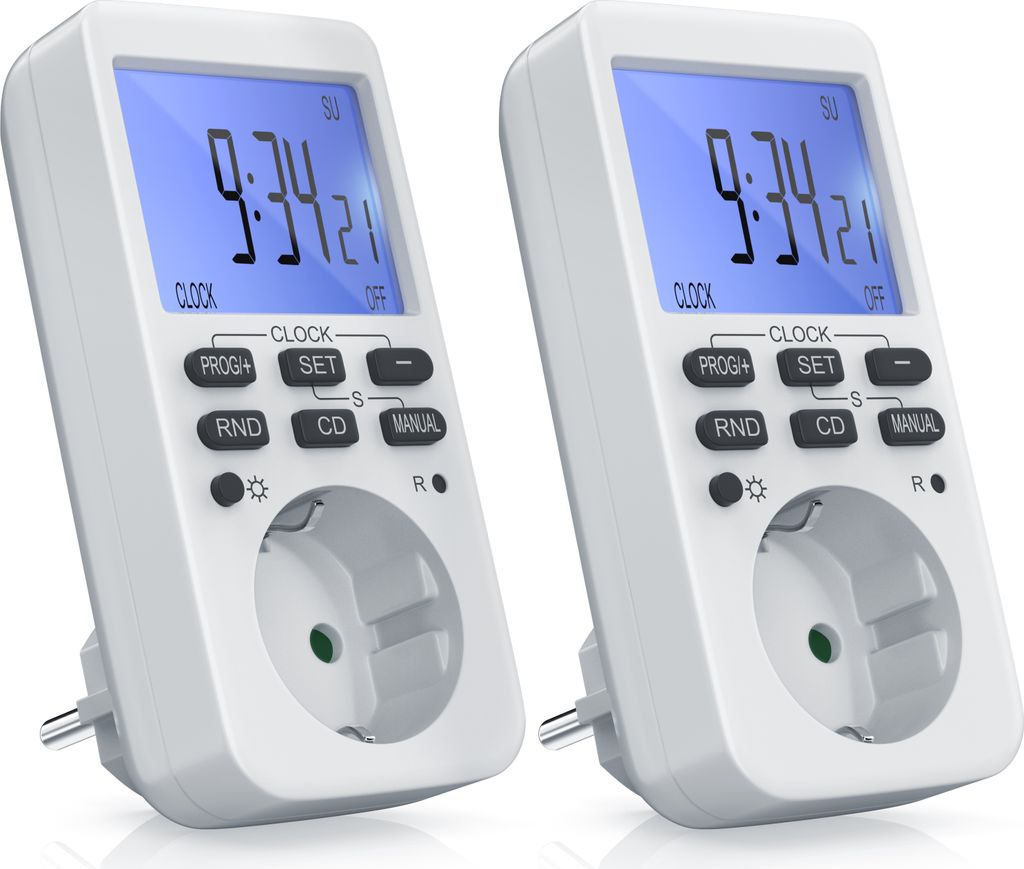 BEARWARE 2x Zeitschaltuhr programmierbar mit LCD Display Produktbild 