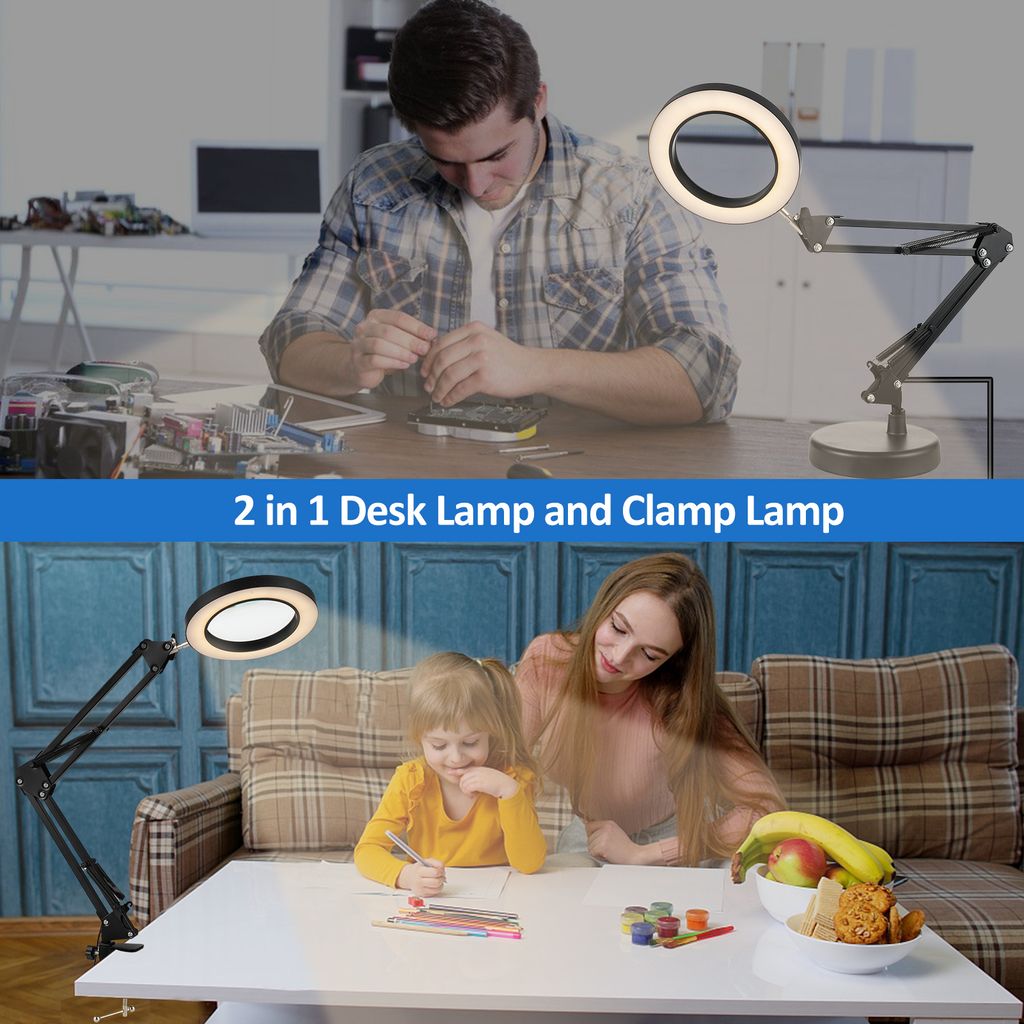 lupa 2 v 1 se světlem a stojanem, 10x LED lupa se svorkou a Obrázek produktu 6