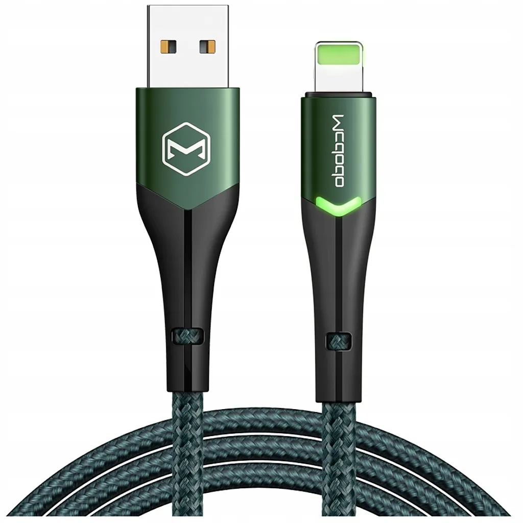 Mcdodo Usb Lightning Cavo Di Ricarica Veloce 36W Per Iphone 13 14 1M Led Verde