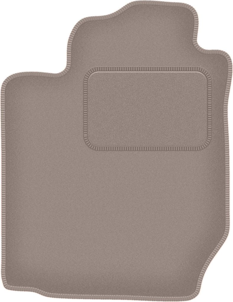 Fahrerfußmatte Velours beige passend für Toyota Corolla Verso I (2001-2004, Minivan) – mit Befestigungen – passgenau