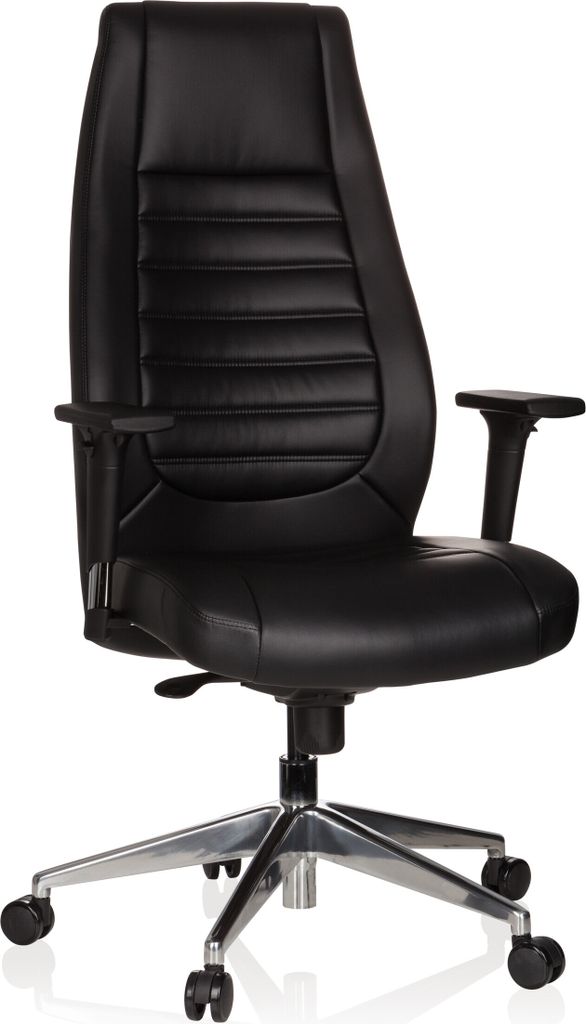 hjh OFFICE Profi Chefsessel VITORO Ergonomischer Bürostuhl mit Armlehnen (höhenverstellbar) Kunstleder Drehstuhl für Büro, Zuhause
