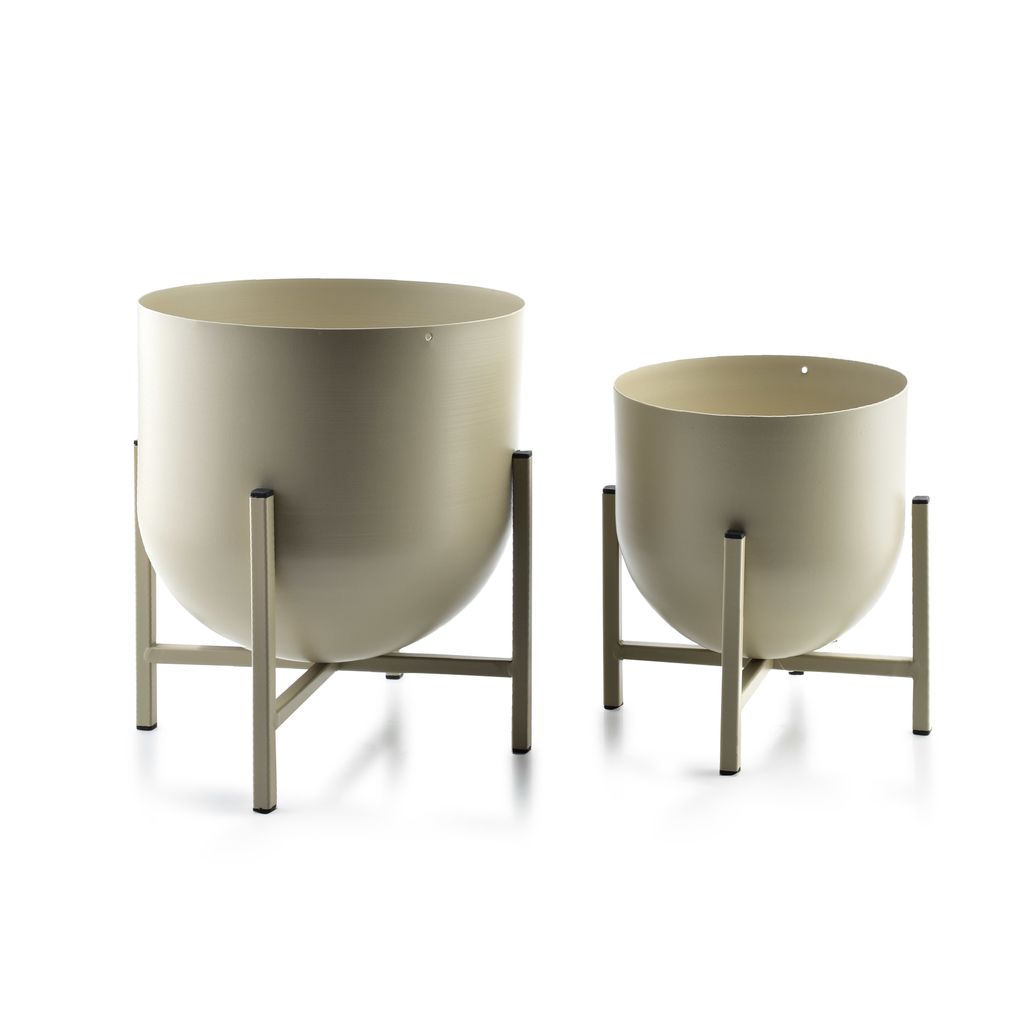 Swen Beige Satz von 2 Gehäuse 24Xh26Cm/18.5Xh21Cm