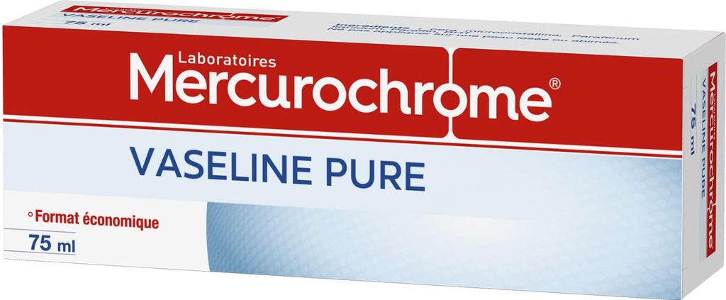MERCUROCHROME Vaseline Pure – Tube – vielseitig einsetzbar – erleichtert das Gleiten – Reiseformat – leicht zu transportieren – 75 ml ...