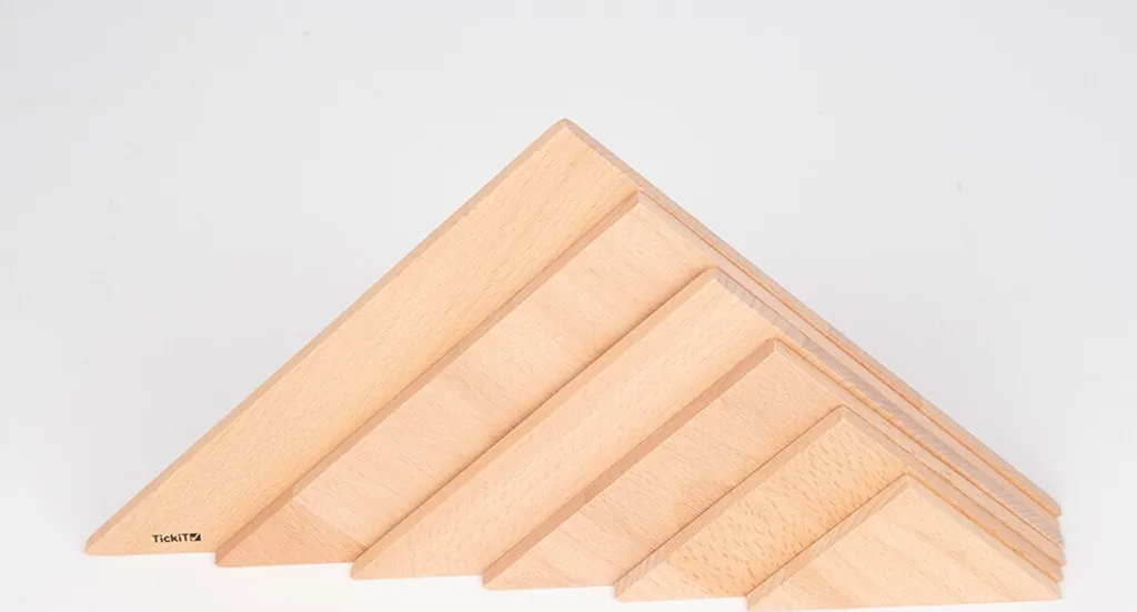 Panneaux triangulaires TickiT NATURAL ARCHITECT en bois de hêtre