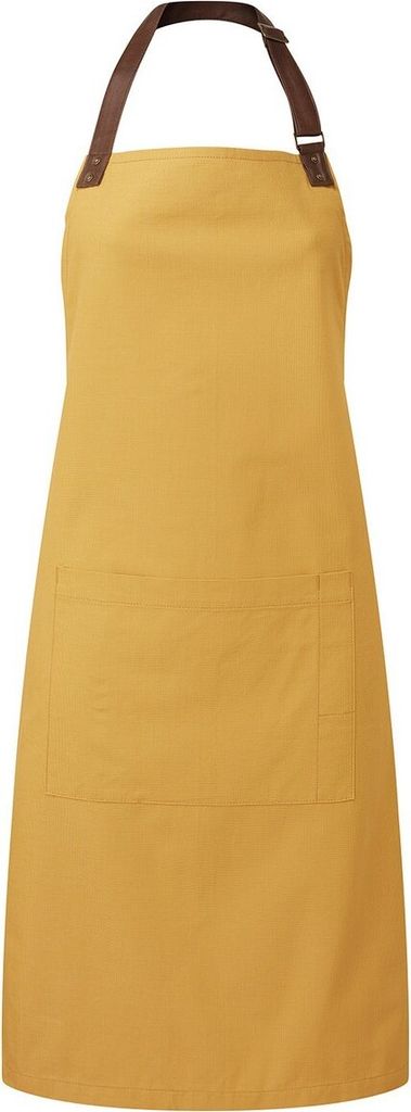 Premier - Herren/Damen Unisex Schürze "Annex", Oxford-Stil, Kunstleder RW8719 (Einheitsgröße) (Senf)