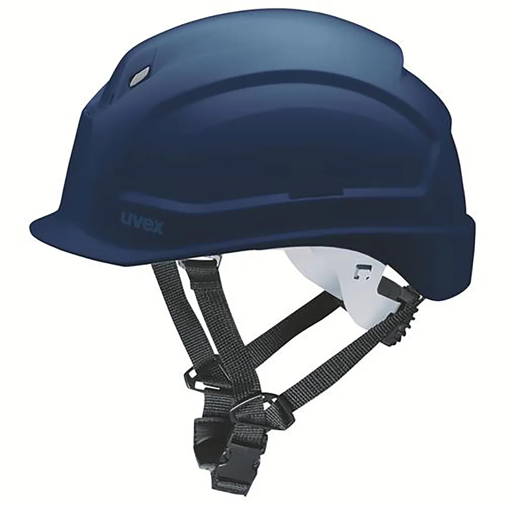 Casque de sécurité bleu Uvex série 9772534 pour travaux de construction