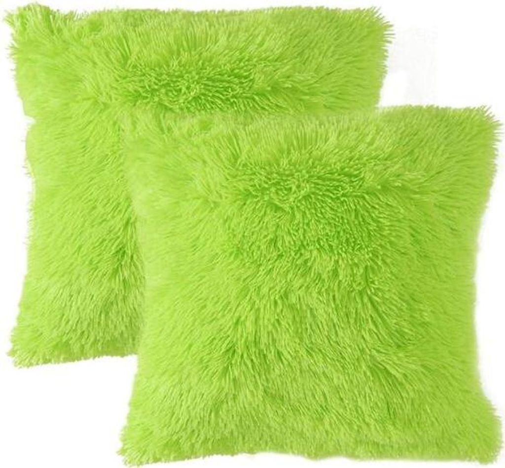 2er Set Kissenbezüge Künstlich Pelz Sofakissen Dekorative Dekokissen Kuschelkissen Plüschkissen Kuschelig Couchkissen Superweich Kissen Flauschi...
