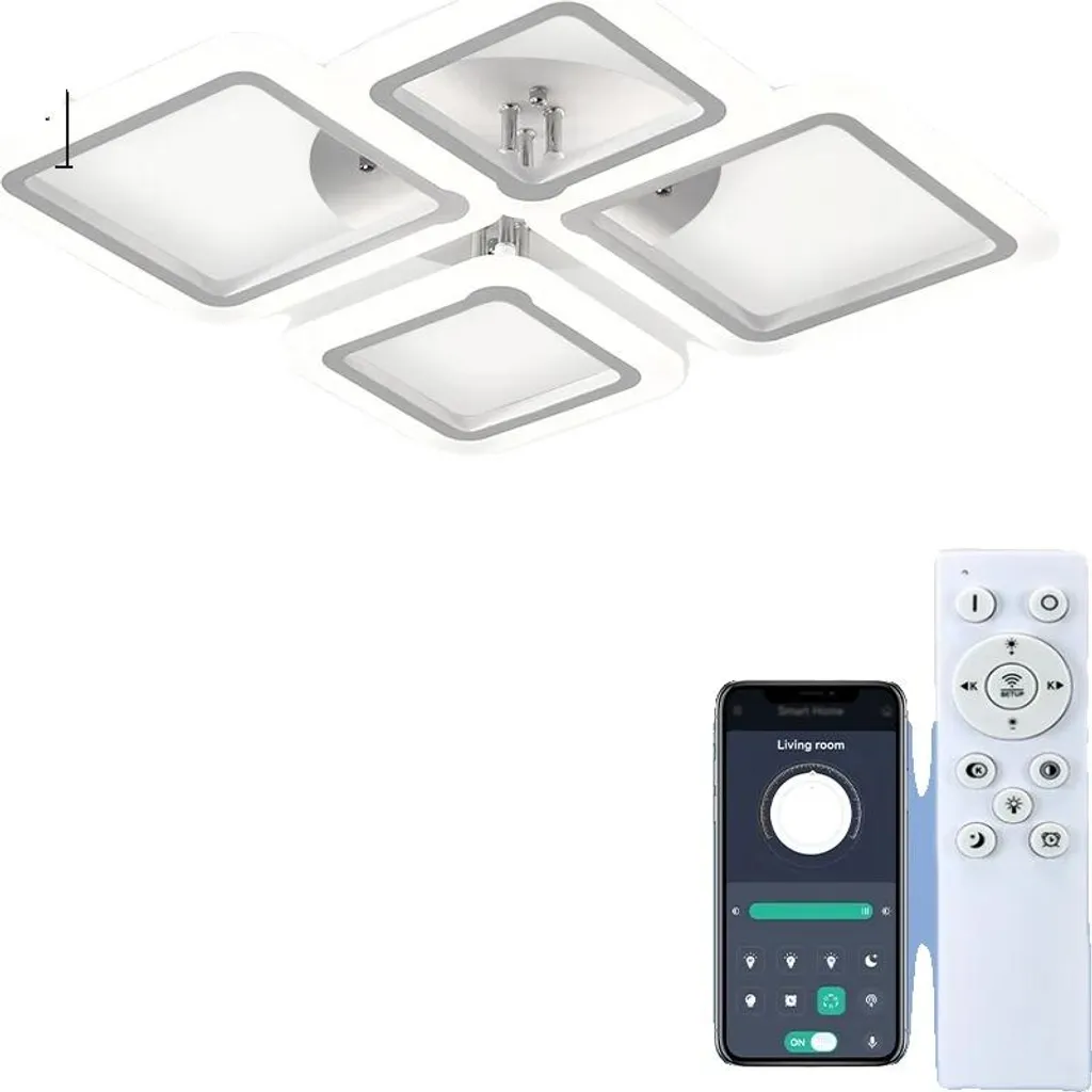 Plafoniera 4 Teste LED 48W: Efficienza e Design per ogni Stanza