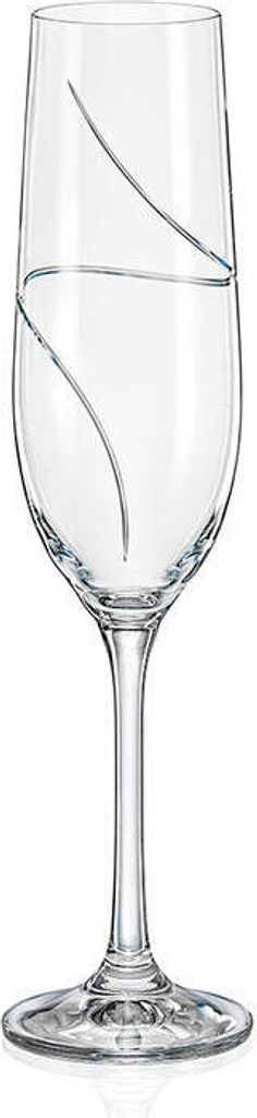Sektgläser Sektglas UP klar geschliffen 190 ml 2er Set Kristallglas Bohemia Crystalex
