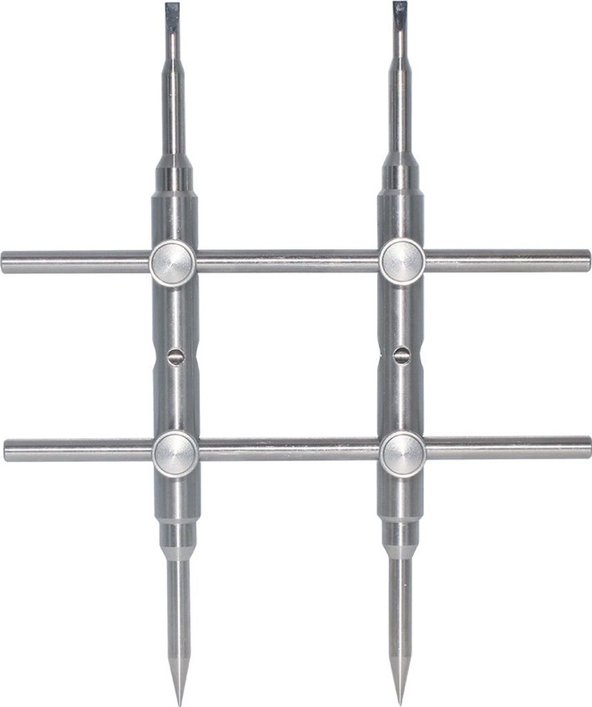 Reparaturwerkzeug Kamerawerkzeug Abnehmbares Tic-Tac-Toe-Werkzeug fuer Kameraobjektive mit 2 Spitzen Objektivreparaturset Flachspitz 6 Schrauben 2 ...