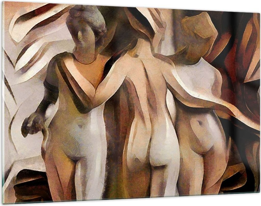 Bilder auf glas - Frau Akt Skulptur - 120x80cm - Glasbilder - Wandbilder - Kunstdruck - zum Aufhängen bereit - Wanddekoration aus Glas - Glas Bild...