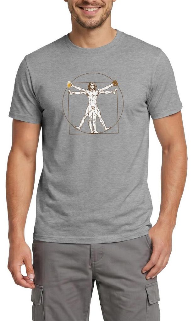 Spreadshirt Leonardo Bayern Volksfest Geschenkidee Bier Männer T-Shirt, 4XL, Graphit meliert