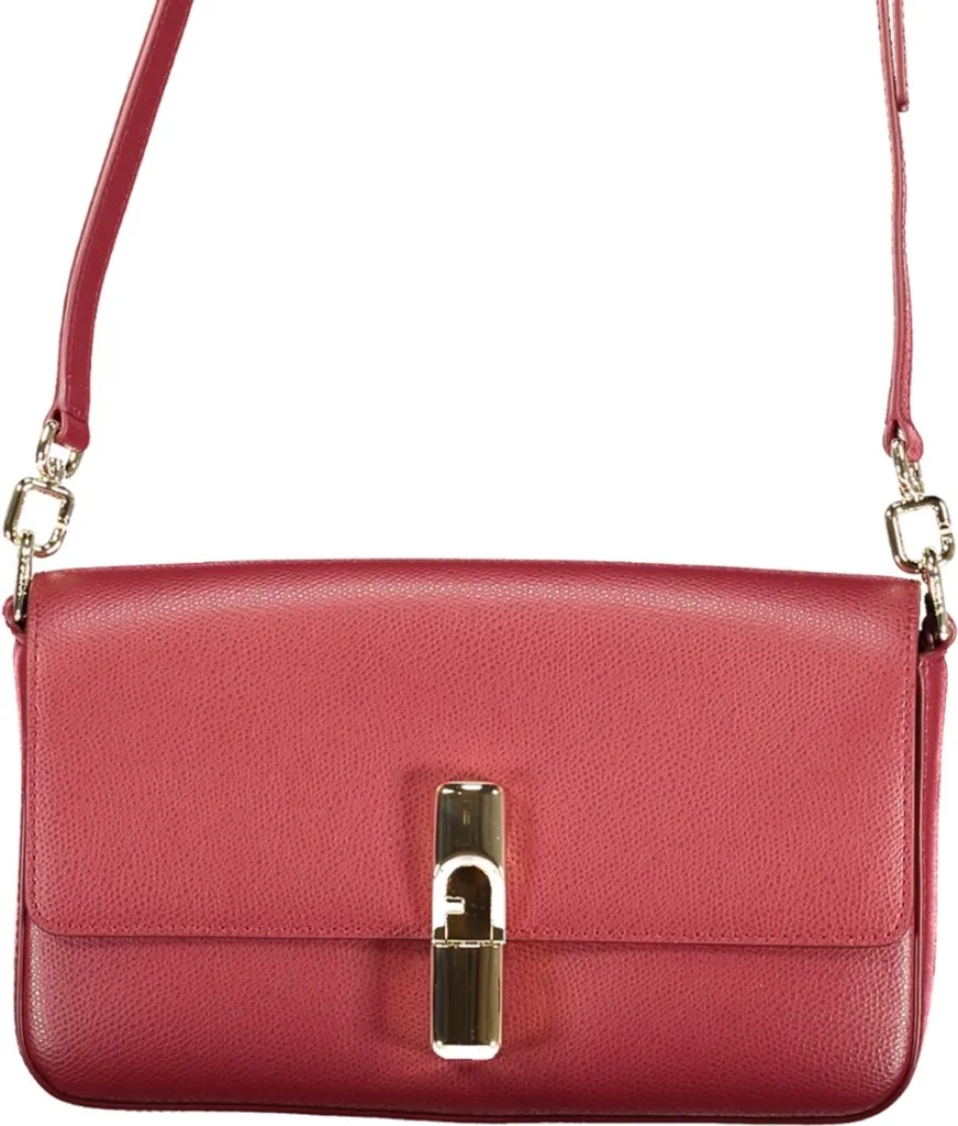 Sac rouge élégant femme avec bandoulière réglable et compartiments
