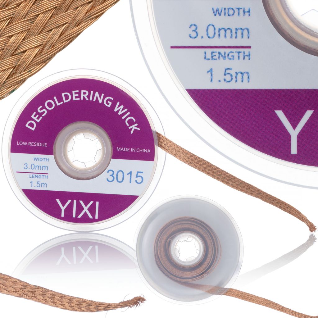 Rosfix – Tresse à Dessouder 3 mm x 1,5 m | Cuivre Enrobé de Image du produit 