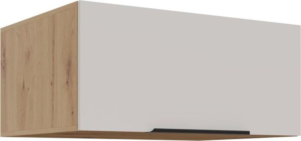 Tiefer Dunstabzugshaubenschrank NICOLLA – Breite 80 cm, Kaschmir/Artisan Eiche