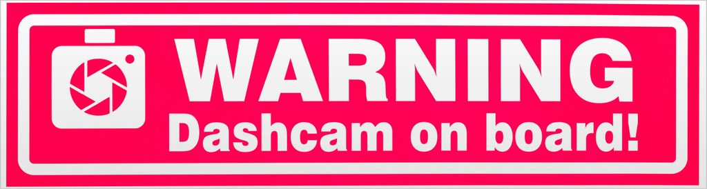 Kiwistar Dashcam on Board Warning invertiert Magnetschild Schild magnetisch - 60cm Neonpink - Magnetfolie für Auto PKW Kfz