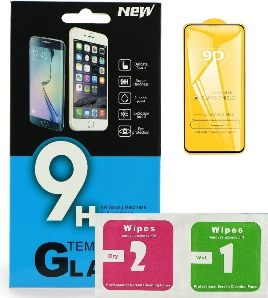 9D Fénix Schutzglas für Xiaomi Redmi Note 9 Pro Max - Schwarz KP16623