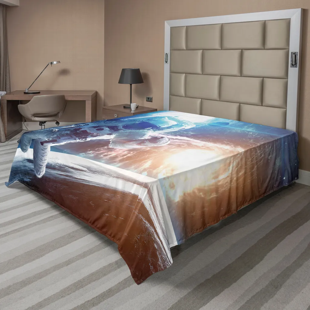 Drap Supérieur Confortable Galaxie Interstellaire, Bleu et Jaune Vif