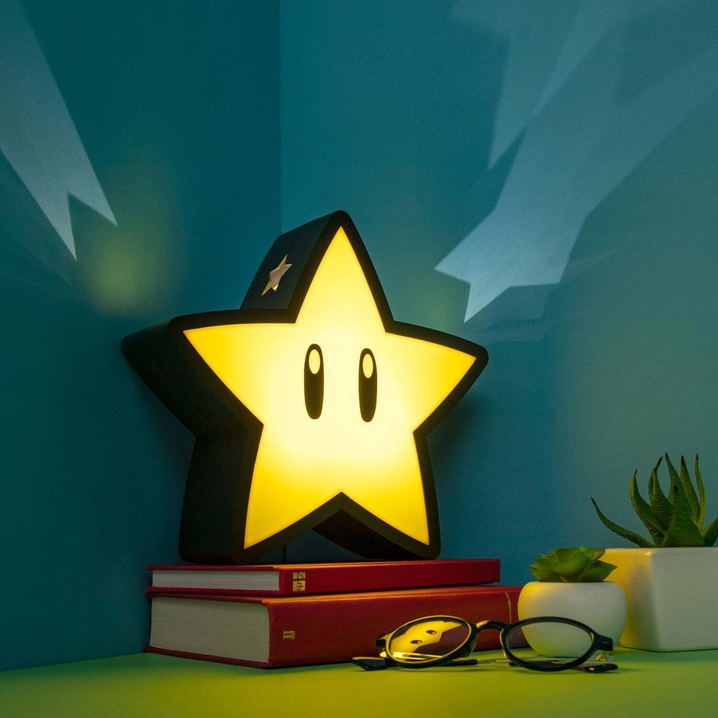 Paladone Super Star Light with Sound BDP, Umgebungsbeleuchtung, Schwarz, Gelb, Kunststoff, LED, Akku, AAA