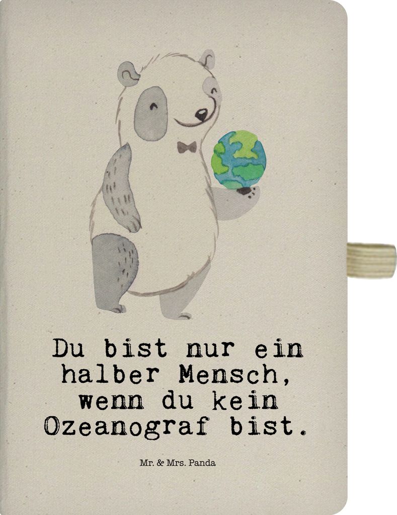 Mr. & Mrs. Panda notizbuch Ozeanograf Herz - Transparent - Geschenk, a4, Witzig, Studium, Lustig, Tagebuch, Journal, skizzenbuch, Kladde, Meeresbio...