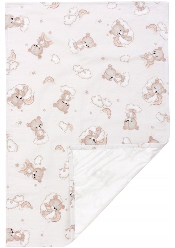 Jukki nepromokavá flanelová podložka – Teddy Clouds Obrázek produktu 