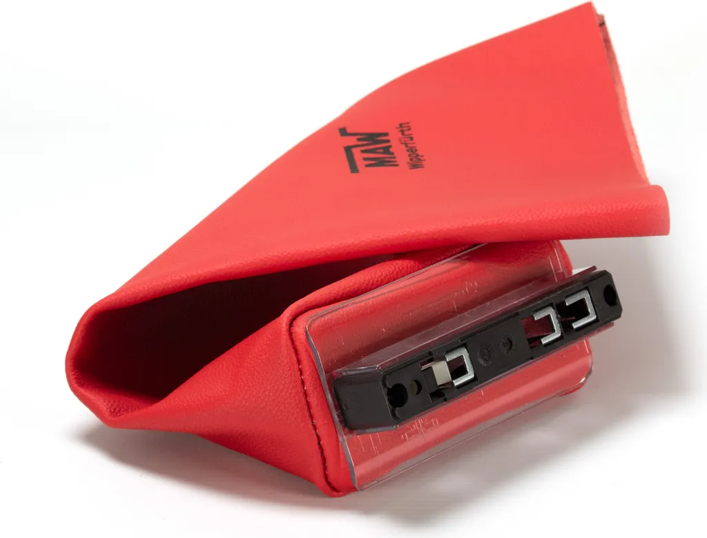 Poignée NH isolante 00-4 avec manchette de protection en cuir rouge