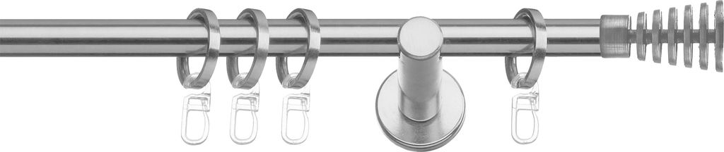 SN Deco - Stilgarnitur Gap, 19 mm, 1-Lauf, edelstahl optik, 240 cm (2x120 cm inkl. Verbinder)