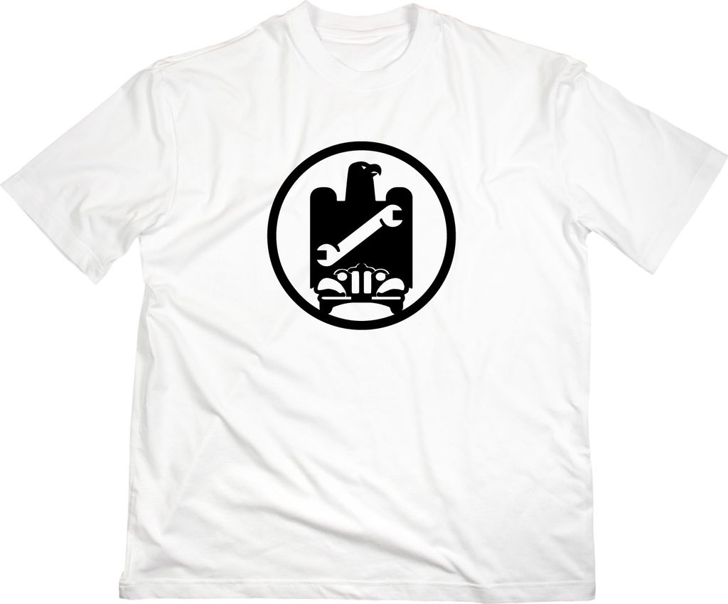 Styletex23 T-Shirt KFZ Mechaniker Mechatroniker Zunft Logo, weiss, L