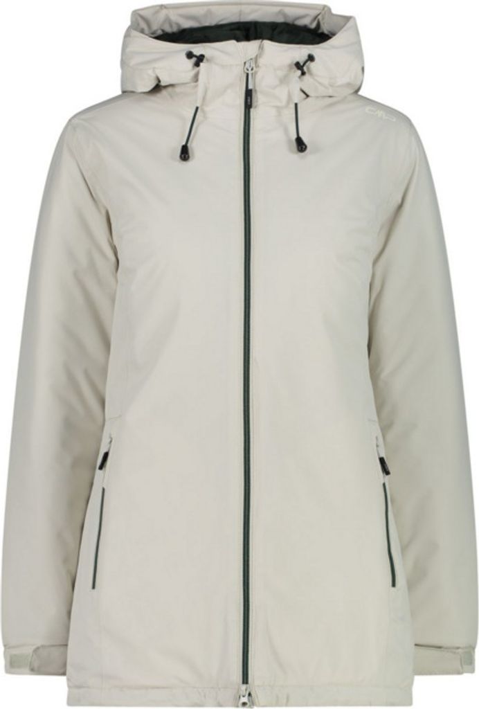 Cmp Woman Jacket Long Fix Hood Bone 46