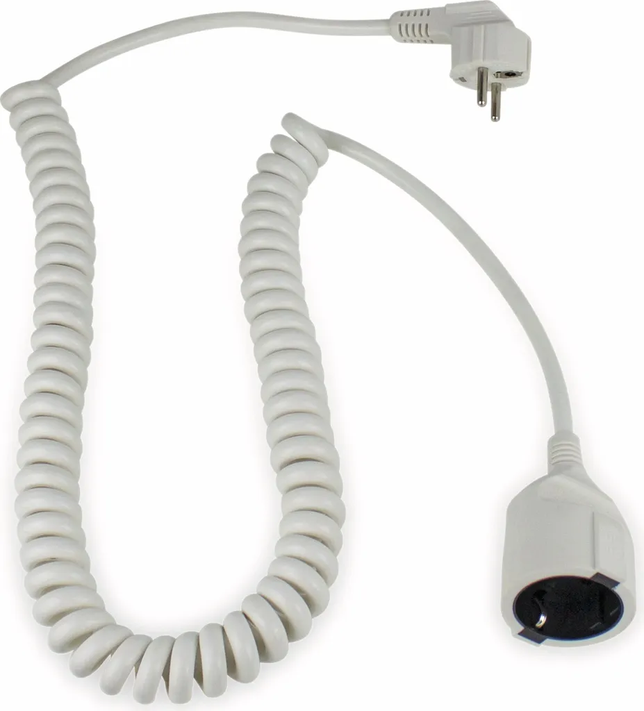 AS SCHWABE cavo a spirale per contatti di protezione, bianco (70426)