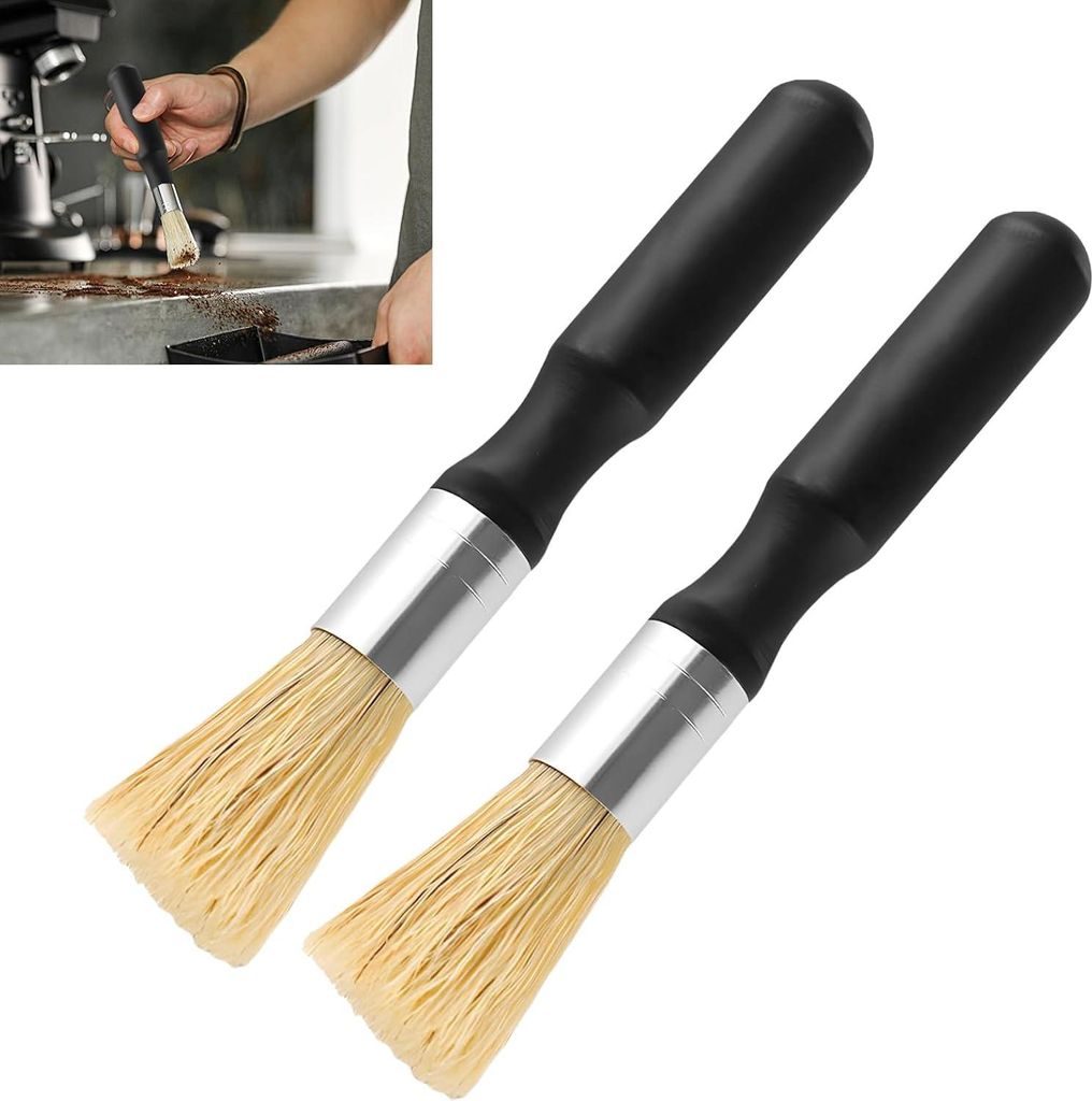 2 Stš¹ck Barista Pinsel, Reinigungspinsel Kaffeepinsel, Kaffee Pinsel, Kaffeebš¹rste Reinigungsbš¹rste Kaffeepulver Fš¹r Kaffeemš¹hlen Es...