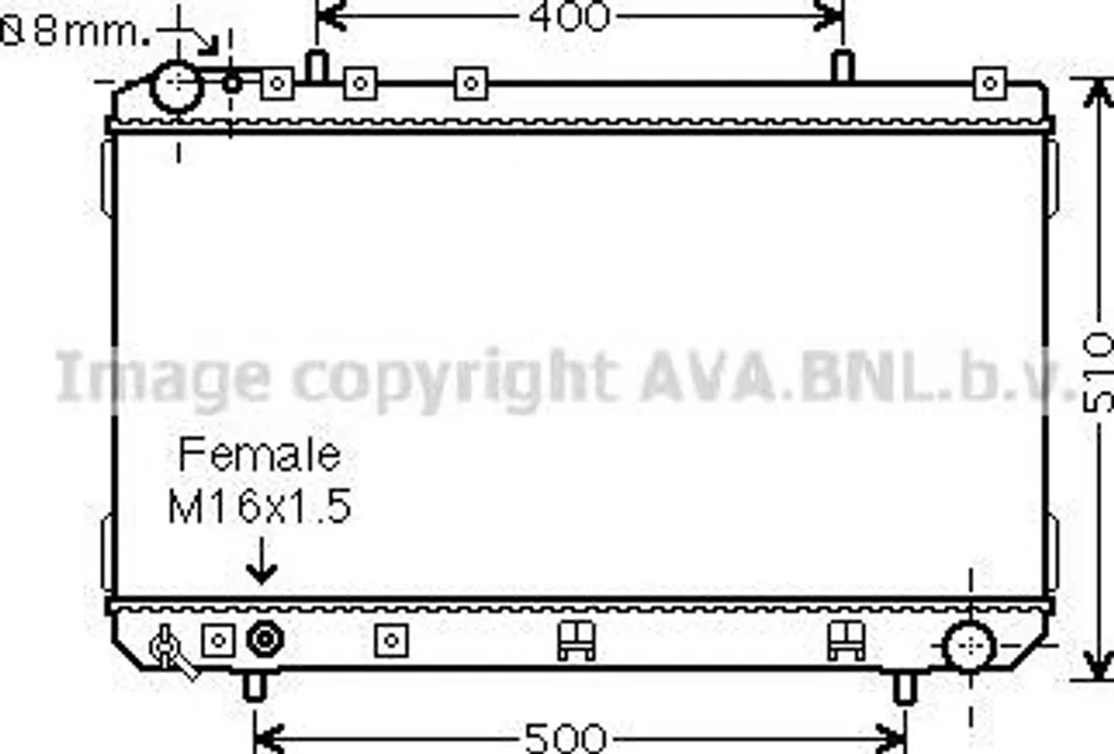 Radiateur moteur AVA DW2070 pour Korando et Musso OE 2131005120