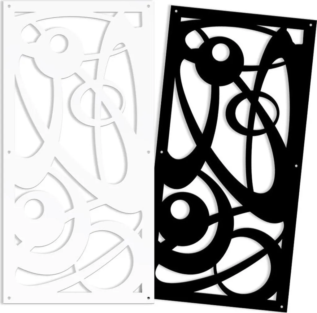 INTERSTELLAR Pannello PVC Traforato 73x148 cm Bianco Frangisole Design