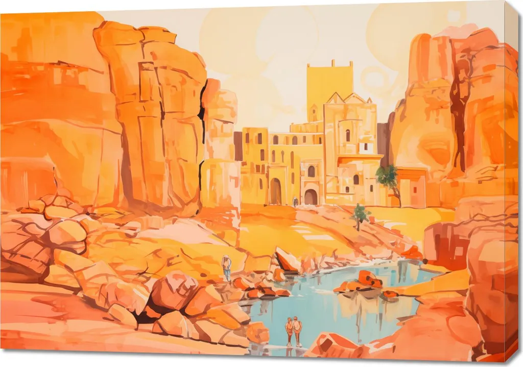 Décoration Murale Ruines sous le soleil - Image Format 100 x 70 cm Chic