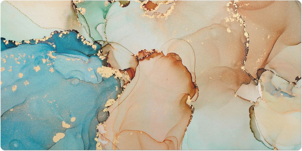 Abstraktes Aquarell– Schreibtischunterlage – Schreibtisch Tischunterlage – 120x60 cm – Unterlage Groß Schreibtischmatte