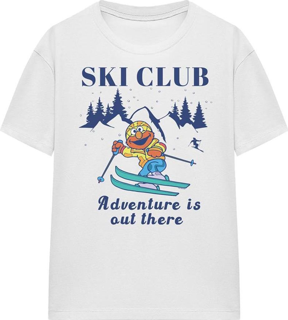 Sesame Street - "Ski Club Adventure" T-Shirt für Damen TV26965 (XL) (Weiß)